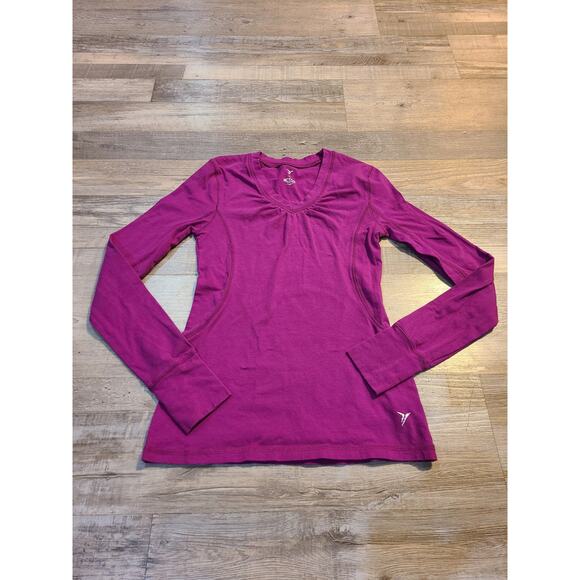 Old Navy Tops - Active by old navy xs women's purple v-neck long sleeve top